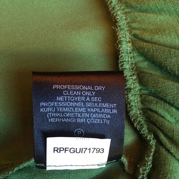 TIBI GREEN Ruffle Hem Top size L - Picture 5 of 8